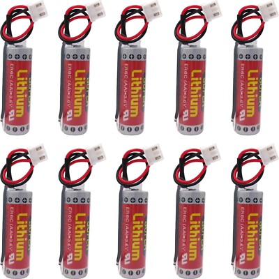 10X 3.6V 1800mAh for MAXELL ER6C AA PLC Battery for Mitsubishi FX F2-40BL