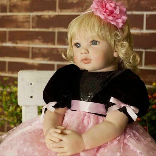 24" Reborn Dolls Soft Silicone Vinyl Life Handmade Realistic Newborn Doll Xmas - Picture 4 of 9