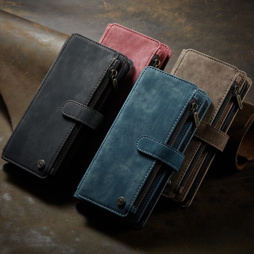 Zipper Leather Wallet Card Case Cover For Samsung S23 S22 Ultra A34 A54 A32 A13 - Picture 2 of 23