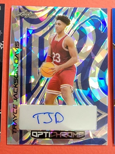 TRAYCE JACKSON DAVIS AUTO ROOKIE CARD #3/8 + BLUE PRIZM RC #199+ WILD WARRIORS - Picture 2 of 5