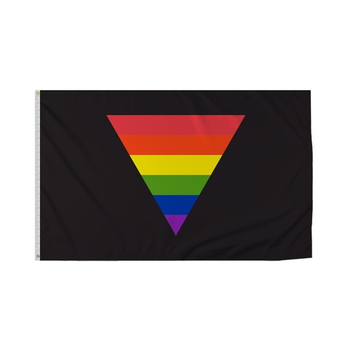 PromoPatriot's Negro Arco Iris Triángulo Orgullo Bandera-MultiTamaño-Celebra con Orgullo - Imagen 7 de 9