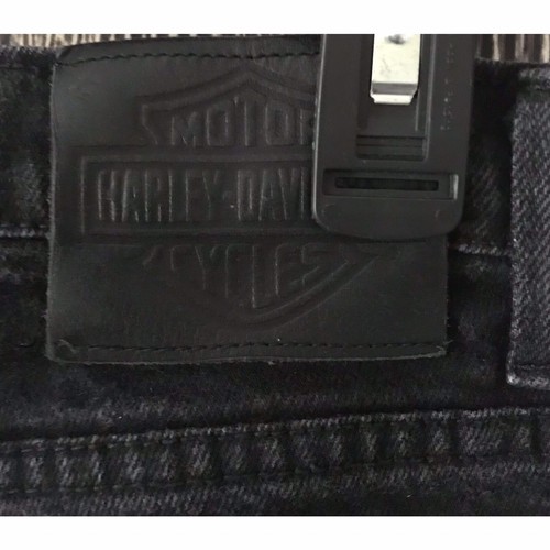 Harley Davidson Womens Genuine Black Motorclothes Size 14 Long Straight Leg Ride - Afbeelding 7 van 8