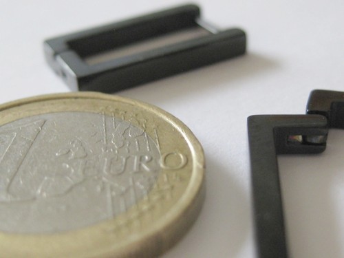 Creolen aus Edelstahl im Paar (2 Stk) Rechteck schwarz / x854.1 - Bild 7 von 7