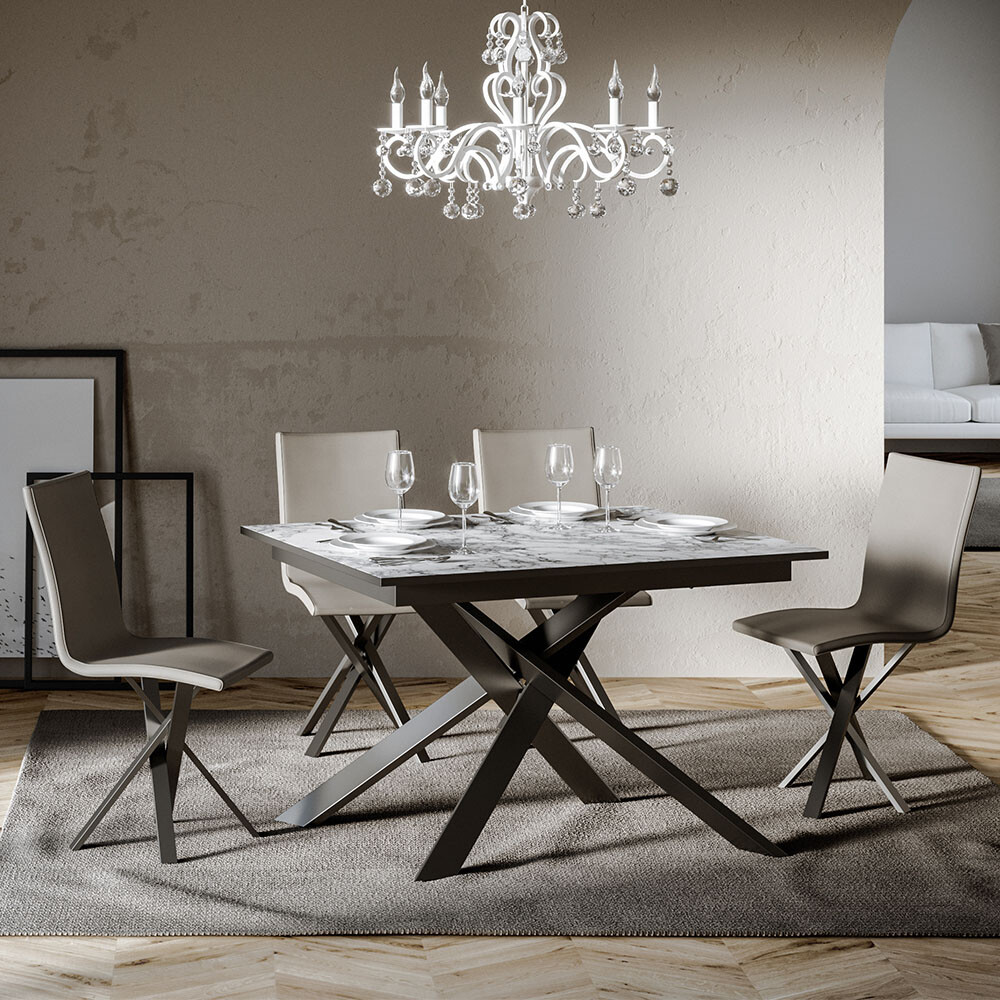 Mesa de comedor extensible 90 x 120 - 180 cm diseño moderno...