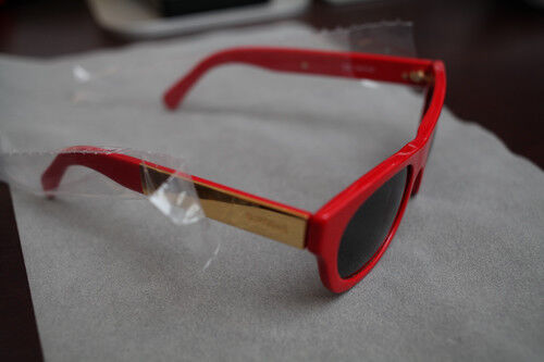 Supreme Wallace Sunglasses 2013 SS13 Vintage Gold Box Logo LV Louis New | Red - Picture 9 of 11