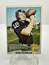 1975 Topps Football Card Ken Stabler Raiders HOF