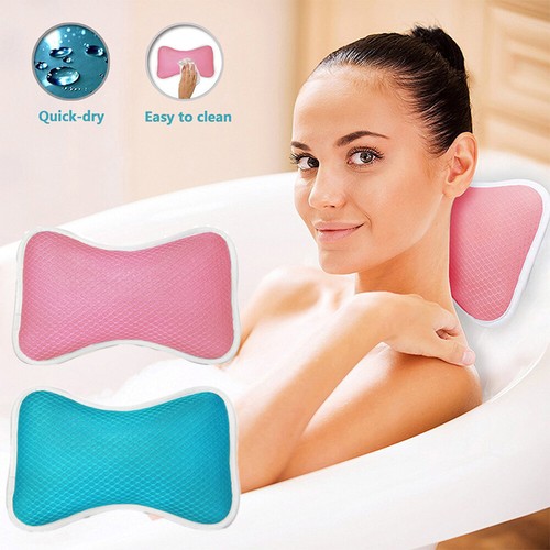 3D Mesh Bath Pillow Spa Pillow Head Rest for Hot Tub Bathtub W 2 Suction Cup US - Picture 8 of 18