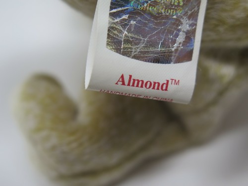 Ty Beanie Babies Baby Almond the Bear APRIL 14 1999 retired PE pellets NWT - Picture 3 of 5