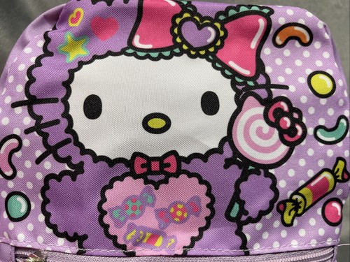 Sanrio Hello Kitty & Friends Kawaii Purple Candy Shop Bear Backpack 10” Bag - Picture 2 of 5