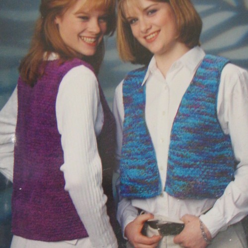 Fiber Trends Options Vest, Knitting Pattern Sheet No. 455, 1998, 2 Lengths - Picture 2 of 2
