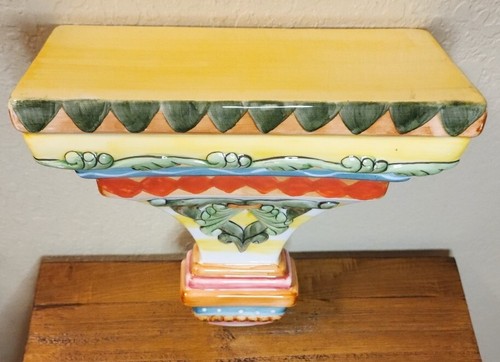 Aplique de pared de cerámica estilo Talavera vintage - Imagen 3 de 6