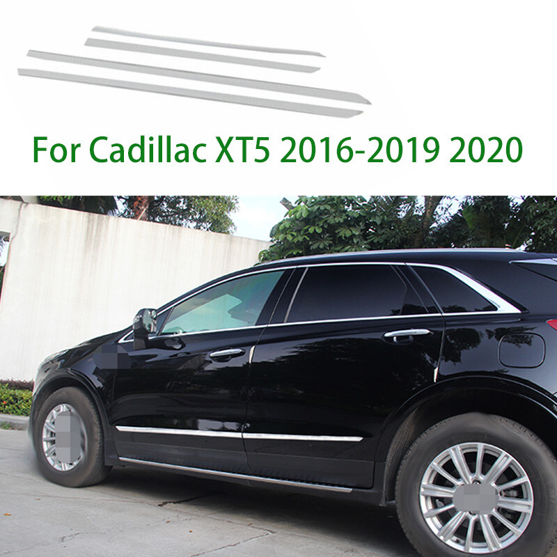 For Cadillac XT5 2016-19 2020 Chrome Side Door Body Guard Molding Cover  Trim 4pc