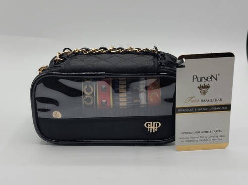 PurseN Tiara Armreif Bar schwarz gesteppt Schmuck Reise Organizer-Uhr & Armband - Bild 8 von 8