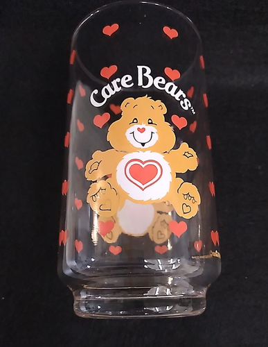 Care Bears Tenderheart Bear Tumbler Drinking Glass 1984 American Greetings - Picture 2 of 10