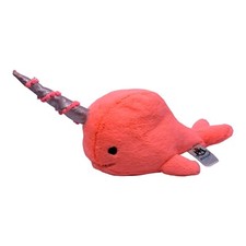 Jellycat Narwhal Coral Sea Sorbet Neon Pink Orange Plush 12" Stuffed Animal