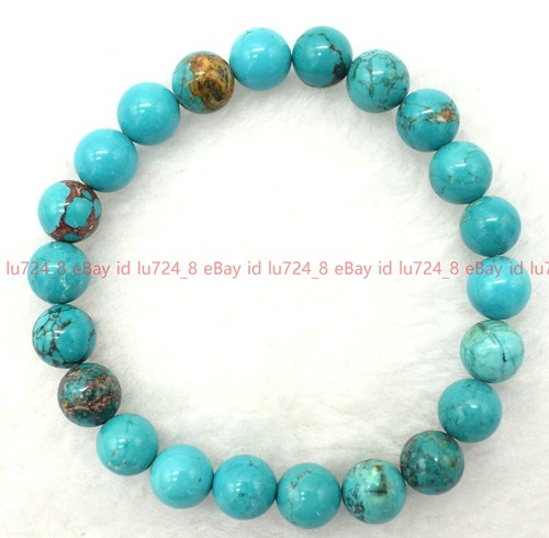 Natürliches Blau Türkis Tibet Buddhist 108 Gebetsperlen Mala Halskette Armband - Bild 9 von 19