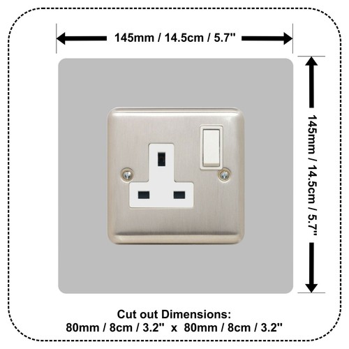 einzelner LICHTSCHALTER SURROUND | quadratisch | Acryl Rückwand oder Fingerplatte | plu - Bild 99 von 104