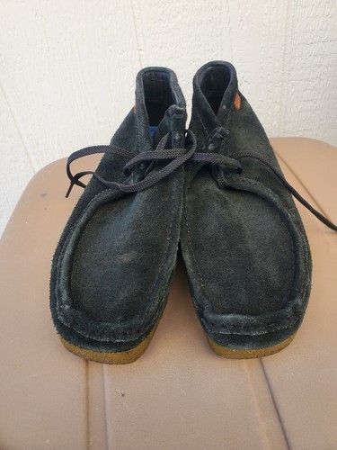 Herren Clarks Original Wallabees Chukka Stiefel Schuh Schwarz Wildleder Größe 9 Kreppsohlen - Bild 3 von 7