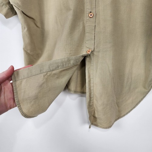 Vintage Pinot Noir Beige Button Up Short Sleeve Blouse Size L - Picture 6 of 6