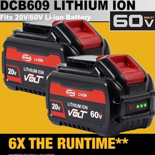 1/4PACK Replacement For DEWALT DCB609 20V/60V MAX 9Ah Li-Ion Battery DCB609-2 - Picture 19 of 21