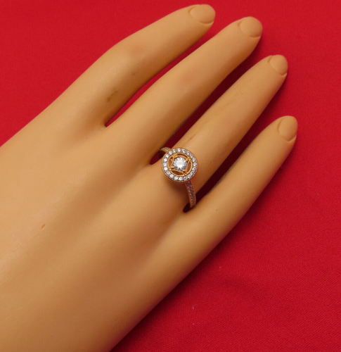 Anillo Pandora ALE Halo Clásico Elegancia Brillante Circonita cúbica Oro Rosa Met 54 Talla 7 35f - Imagen 2 de 10