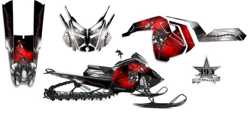 Polaris Matryx Slash Pro RMK Khaos Wrap Graphics Sticker Decal 2022-2024 Yeti - Bild 6 von 9