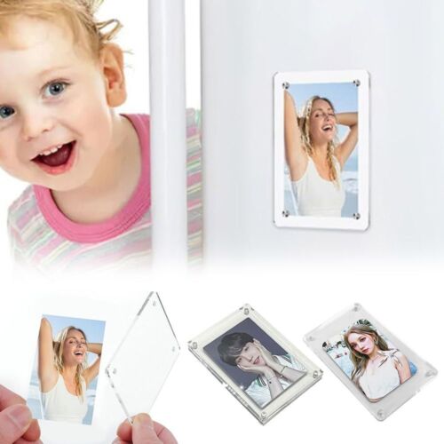 Double Sided Polaroid Frame Acrylic Fridge Magnetic Frame - Picture 1 of 9