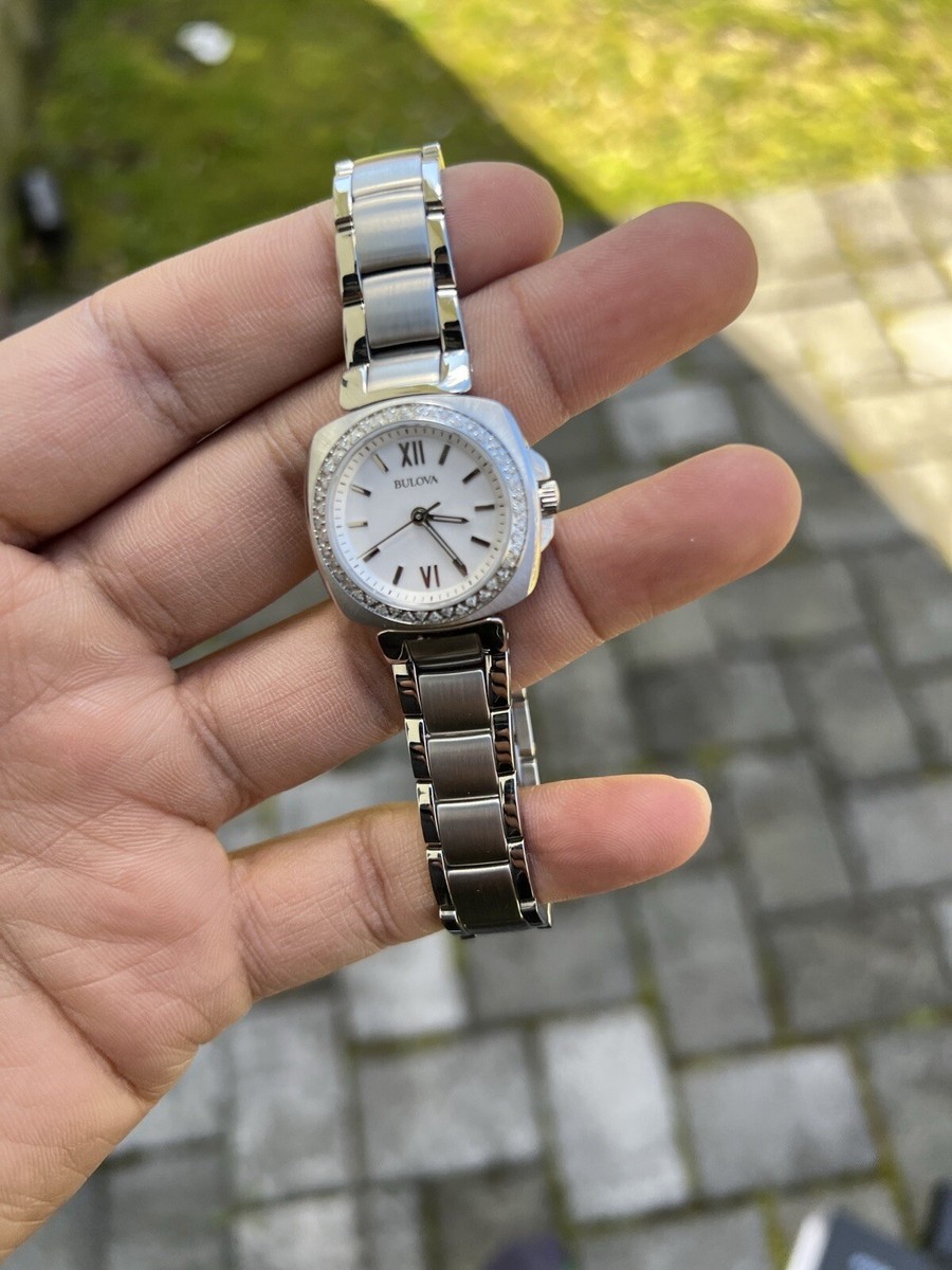 BULOVA Diamond Gallery White Dial Stainless Steel Ladies 