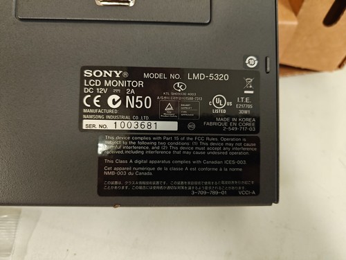 Sony LMD-5320 LCD Monitor - Rack Mount Triple 5.6" - Picture 8 of 8