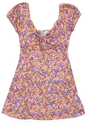 Billabong Women's Dream Floral Daisy Puff Sleeve Fit & Flare Mini Dress - Picture 5 of 8