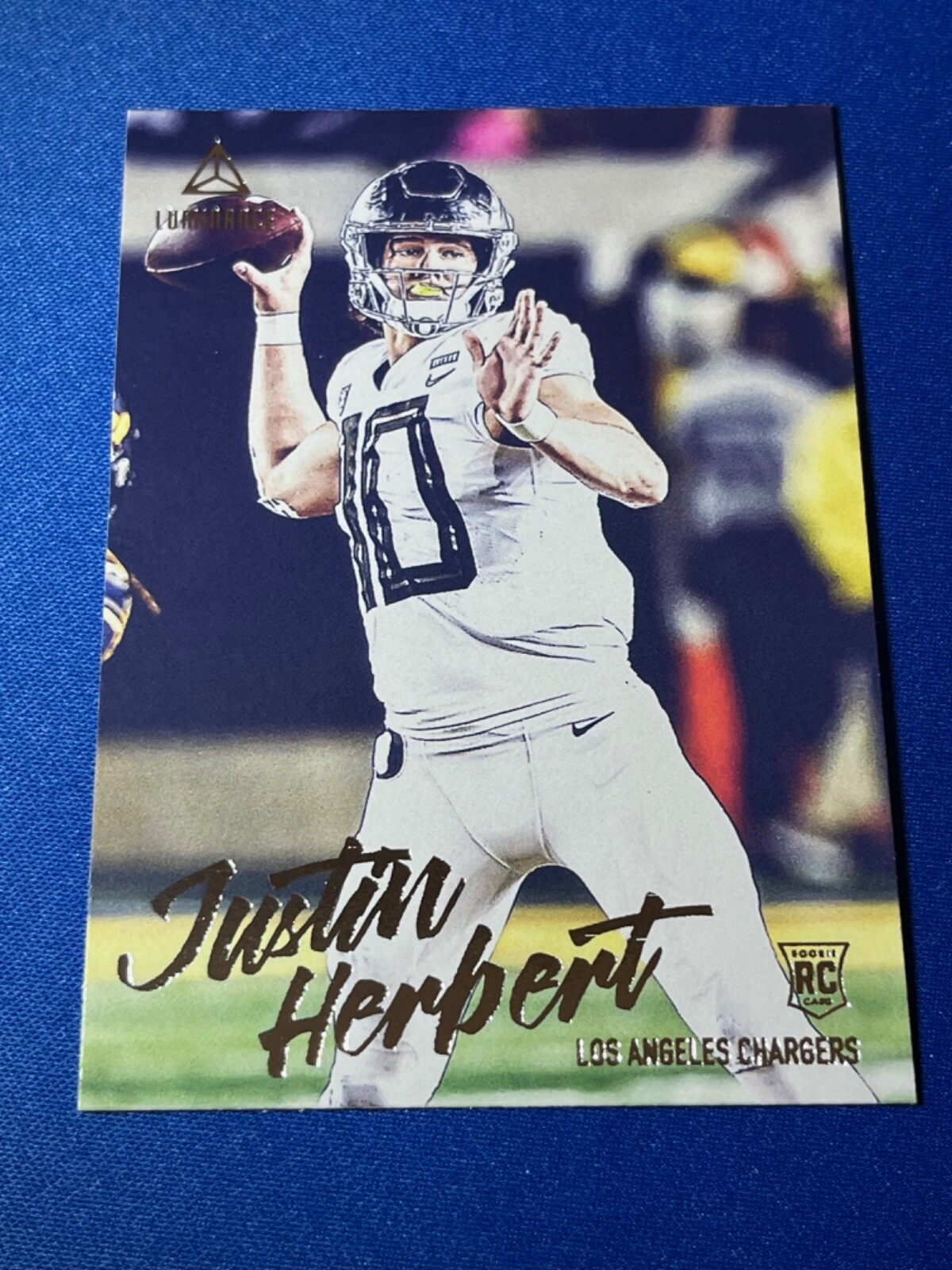 2020 Panini Luminance Justin Herbert #103 Rookie RC Los Angeles Chargers
