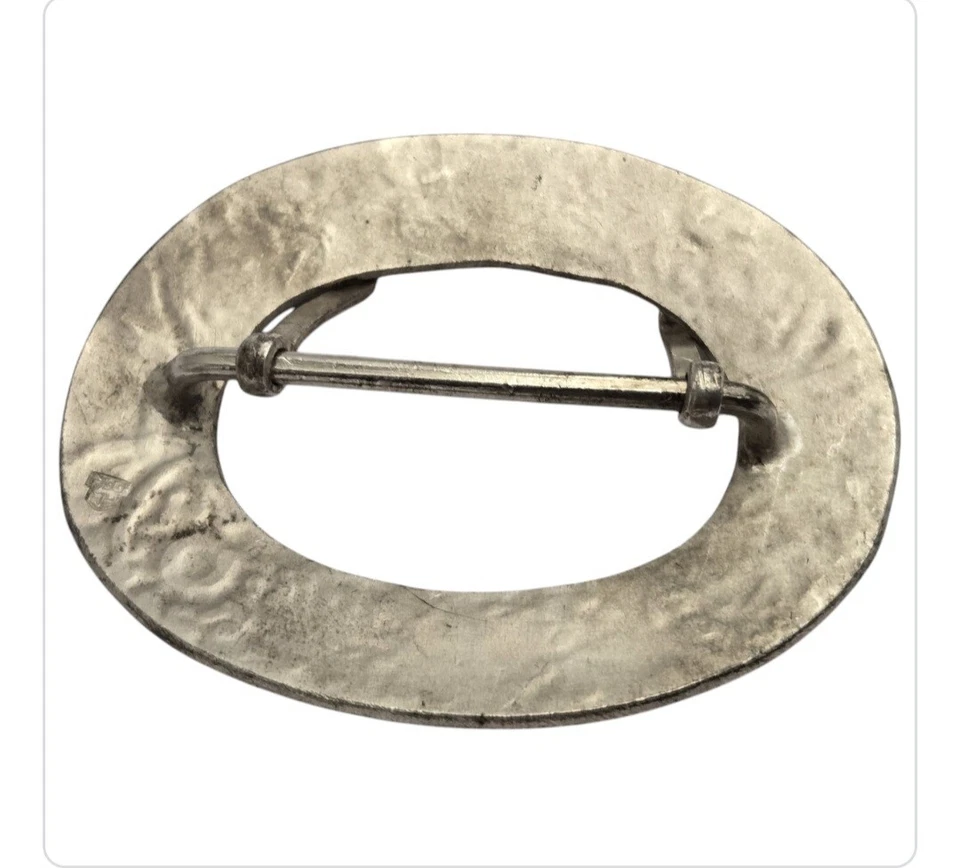 Raro Eugen Marcus Berlin 800 Plata Hebilla de Cinturón en Dorado Martillado Repoussé Foto 4 de 4