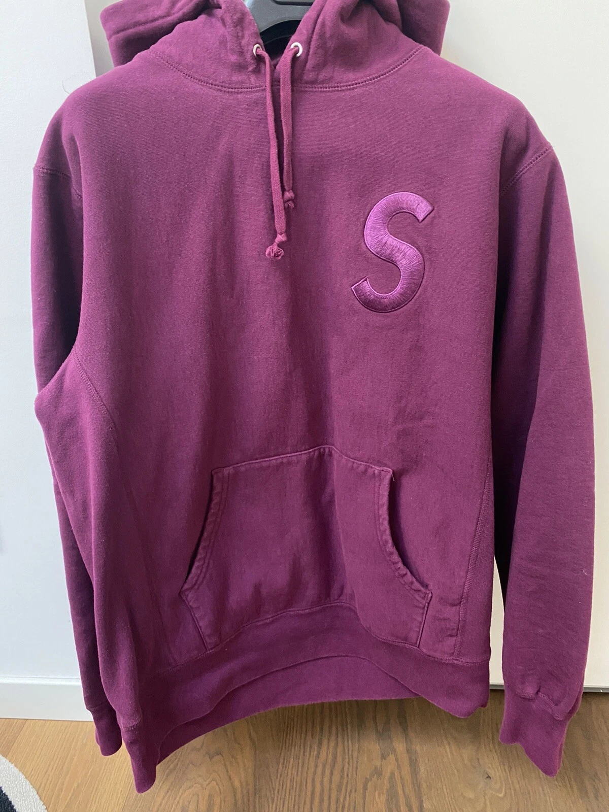Supreme Tonal S Logo Hoodie Plum   FW17 Sweatshirt L SIZE hoodie sweatshirt