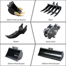 FREE SHIP 1 Ton Mini Excavator Accessories:Bucket, Rake, Tilting Bucket,Breaker