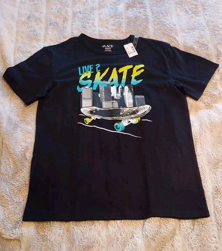 The Childrens Place Boys Live 2 Skate Skateboard Short Sleeve T-Shirt XXL (16)