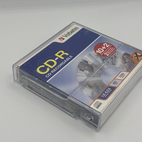 Verbatim CD-R CD-Grabable 1x-52x 80 min 700 mb Sin Abrir NUEVO Cantidad 12 Discos - Imagen 4 de 5
