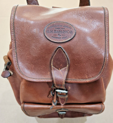 G.H.Bass & Co Vintage Brown Leather Backpack Vintage | eBay display picture 2