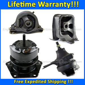 NO VACUUMHOSE K0638 Motor/&Trans Mount Set 4PC Fits Honda Accord 2000-2002 AUTO