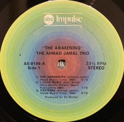 AHMAD JAMAL TRIO - AWAKENING オリジナルレコード Be With Records • The Ahmad Jamal Trio The Awakening LP