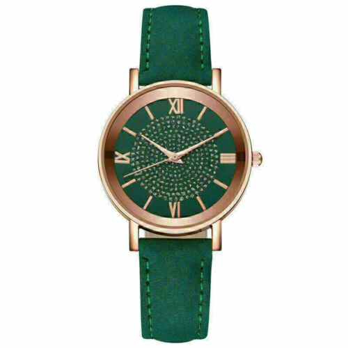 Women's Casual Roman Numerals Imitation Leather Strap Analog Quartz Dress Watch - Picture 16 of 21