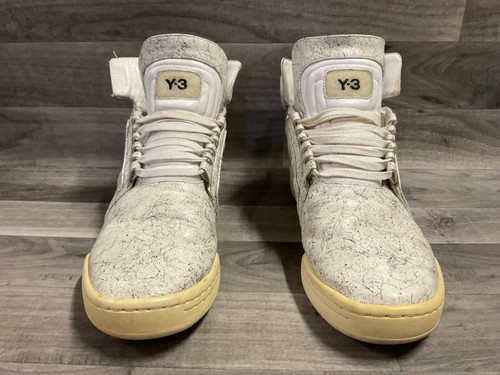 Adidas x Y-3 Hayworth Splatter Shoes Mid Mens 9.5 White Gray Sneakers Yamamoto - Picture 5 of 14