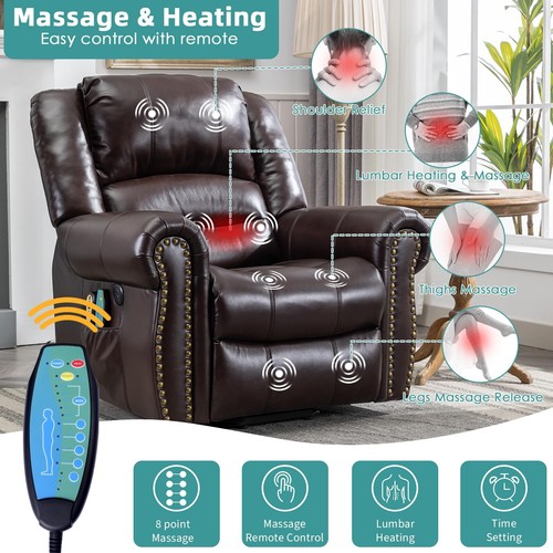 Power Lift Chairs Recliners for Elderly Large Massage Recliner Chair with Heat - Picture 12 of 46