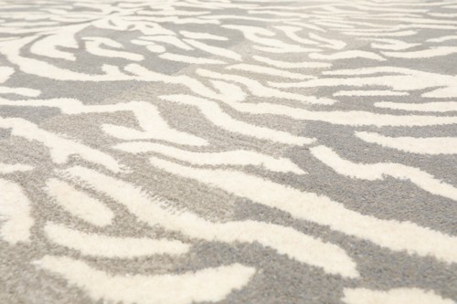 Multi Sizes Handmade 100% Wool Animal Print Tiger Modern Area Rug Ivory Gray - Picture 10 of 11