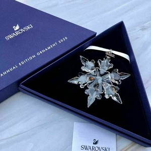 Crystal Large Annual Edition Christmas Ornament 2020 Snowflake clear Car Pendant