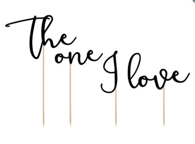 Cake topper ''the one I love'' Tortendeko Muffin Cup Pops Tortenfigur Hochzeit