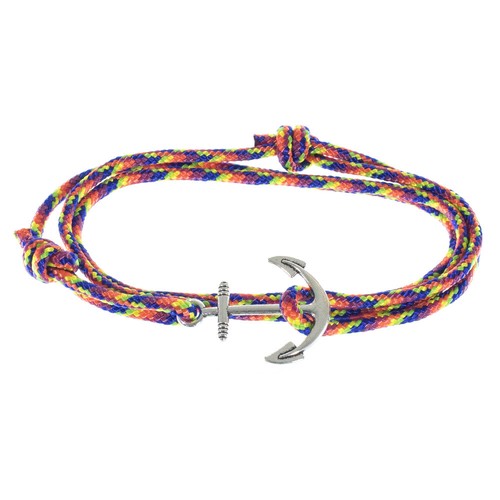 Nylon verstellbares Wickelarmband mit maritimem Themenverschluss Anker oder Fischhaken - Bild 83 von 126
