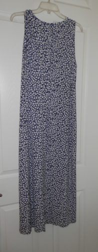 MSK Women’s Blue Floral Maxi Dress Sleeveless Career Office XL - Picture 2 of 4
