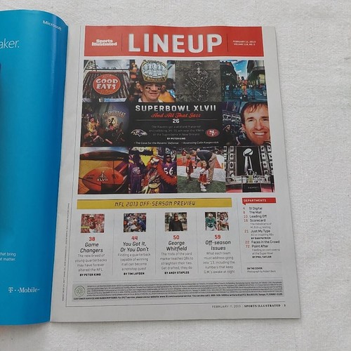 Sports Illustrated Mag – Feb. 11, 2013 Vol. 118, No. 05 NFL OFF SEASON PREVIEW - Picture 3 of 3