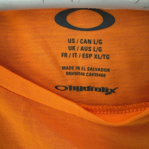 Oakley Spirit T Shirt Womens Large Orange Moisture Wick Hydrolix Active Top NWT - Picture 3 of 8