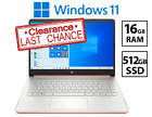 Hp 15.6" Laptop Hd 16Gb 512Gb Ssd Windows 11 WiFi Bluetooth Clearance Sale